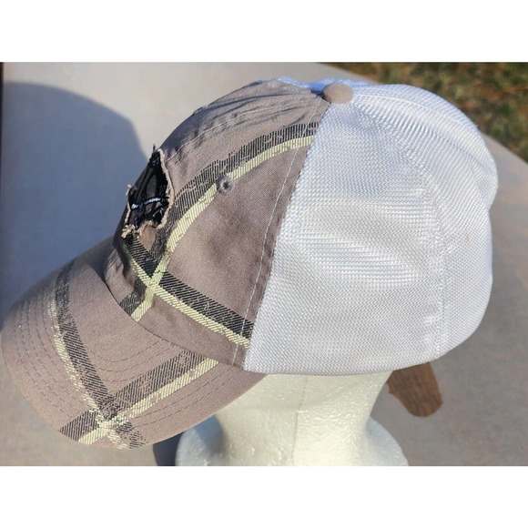 Pittsburgh Penguins Logo Patch Brown Front White Mesh Adjustable Hat Highmark - Picture 5 of 8